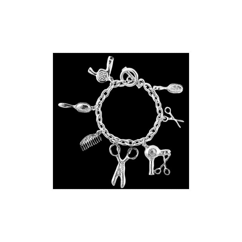 A&A Armband mit Anhänger Friseurutensilien