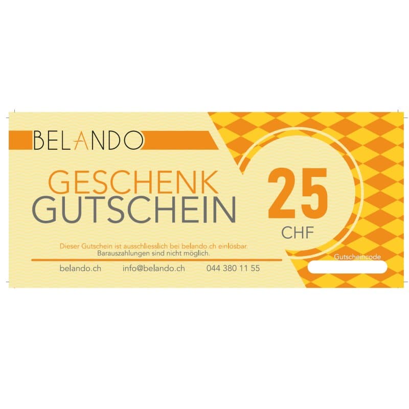 Geschenkgutschein Belando 25 CHF