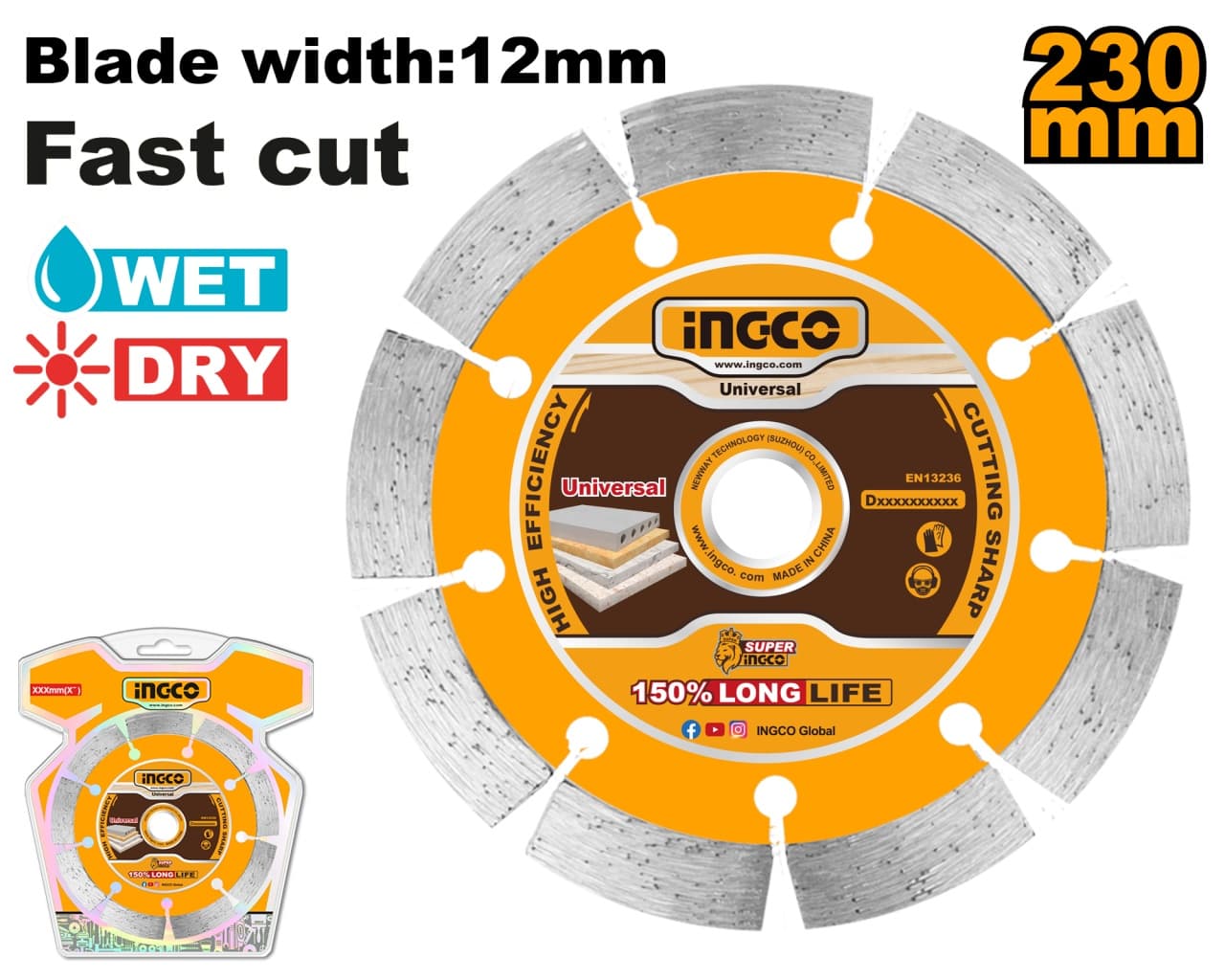 Disc Diamantat Segmentat 115x22.5mm Industrial