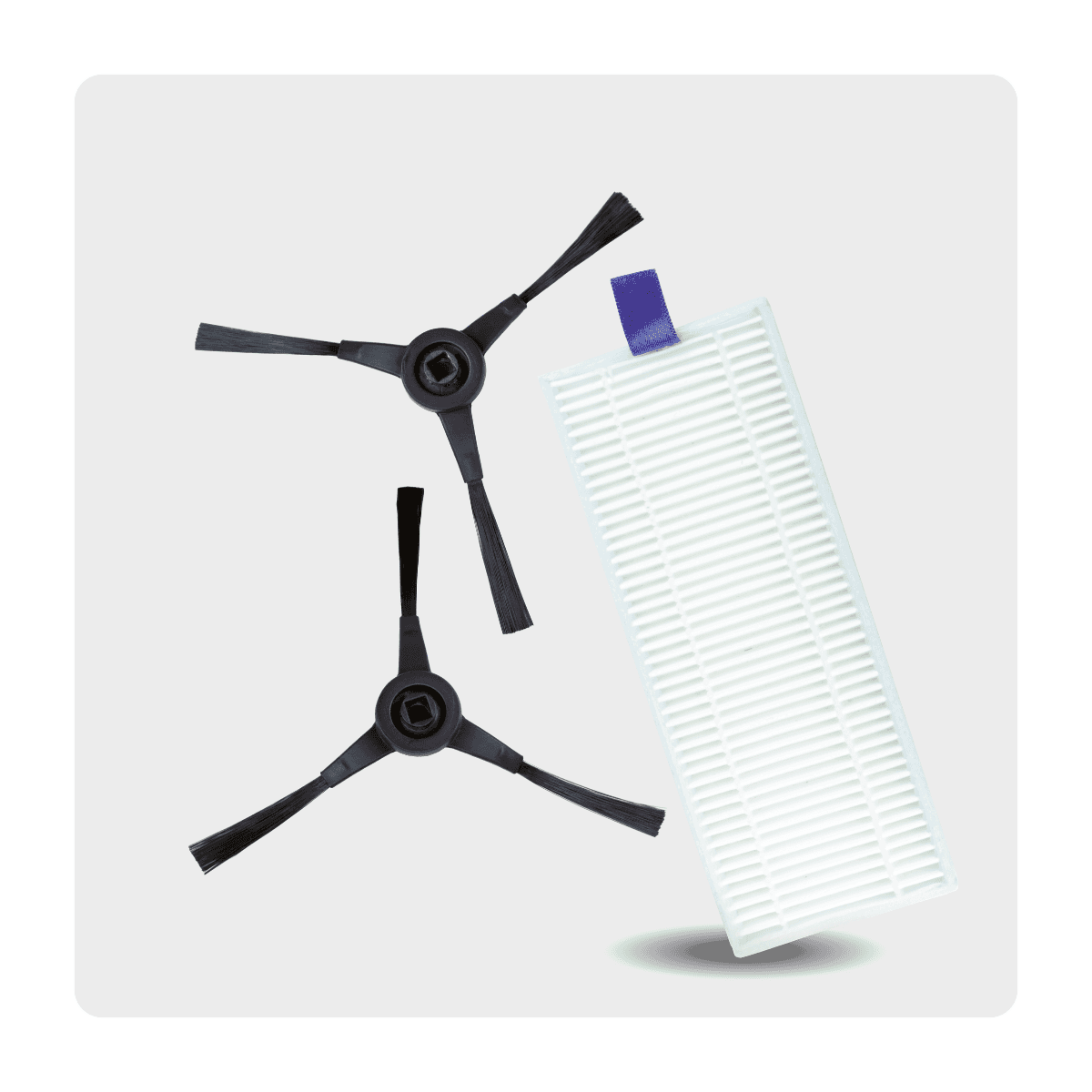 Kit Rowenta ZR130002 cu filtru de inalta performanta si perii laterale  compatibil cu aspiratorul robot Rowenta X-Plorer S130 AI  seriile RR90xx