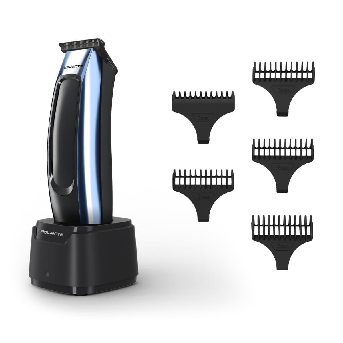 Aparat de tuns pentru contur si detalii Rowenta Barber Experience TN1851E0  lame inox  6500 rpm  autonomie 90 minute  0.5 - 5 mm incarcare rapida  neg