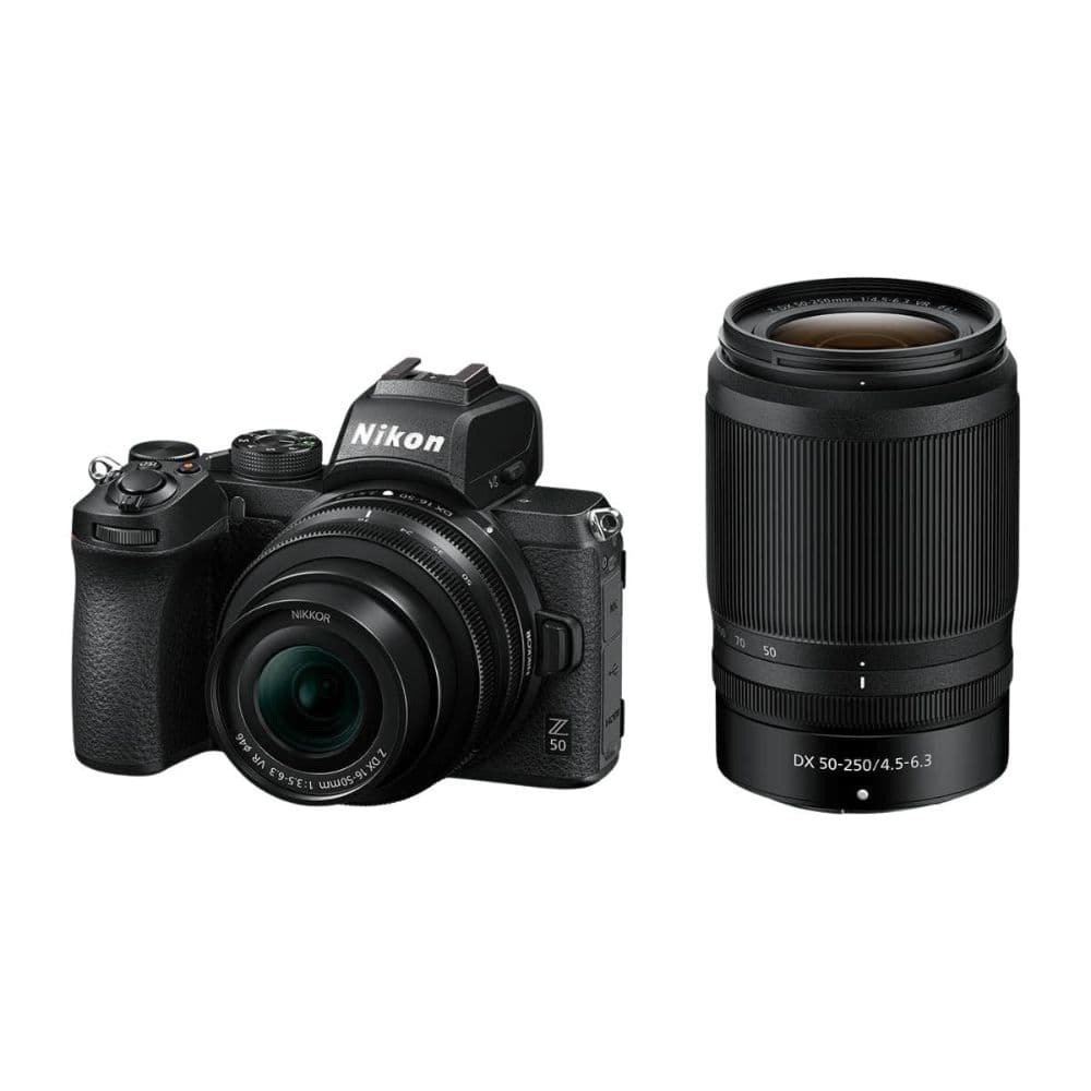 Nikon Z50 Mirrorless Camera with Nikkor Z DX 16-50mm VR and Z DX 50-250mm VR Lens