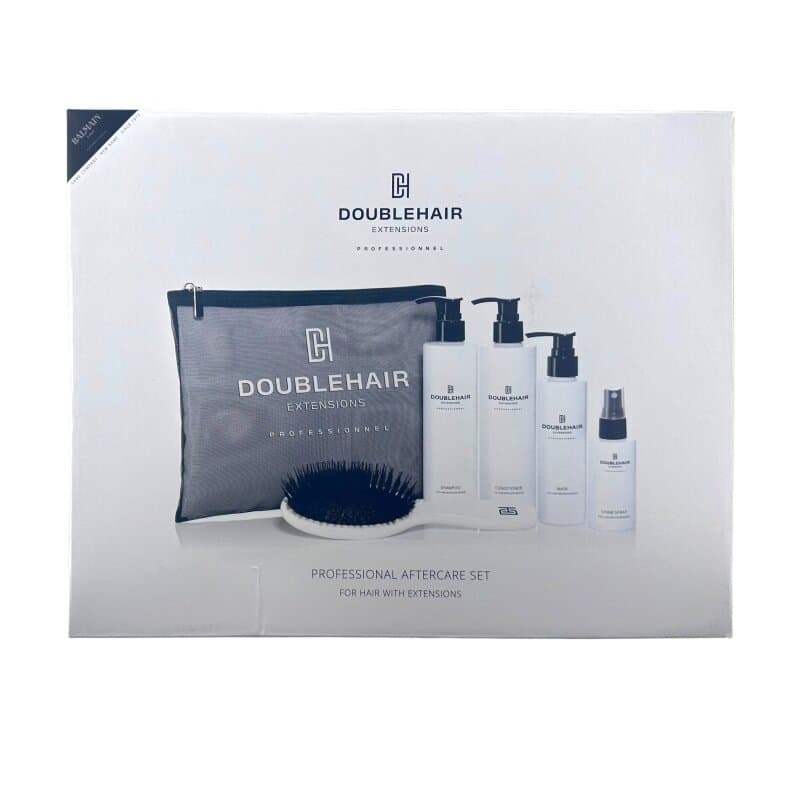 Doublehair Beauty Bag inkl. Shampoo 250 ml Cond. 250 ml Maske 150 ml Shine Spray 75 ml