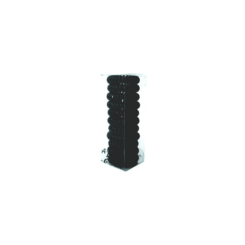 A&A Haargummi schwarz 3,8 cm Telefonkabel 11er