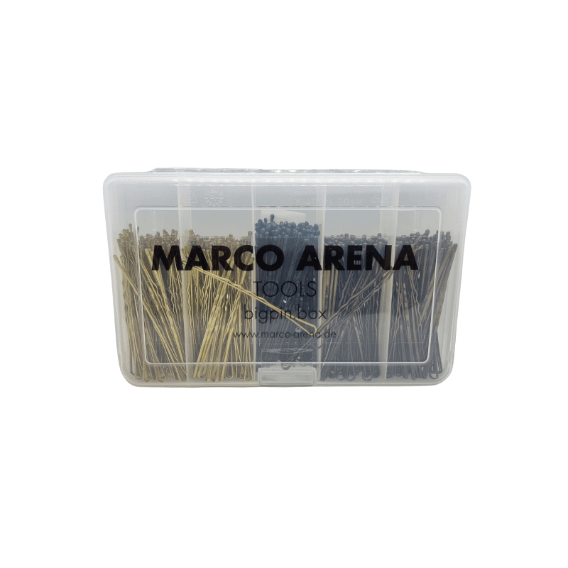 Marco Arena bigpin box mit 3 versch. Haarklammern blond,schwarz,braun
