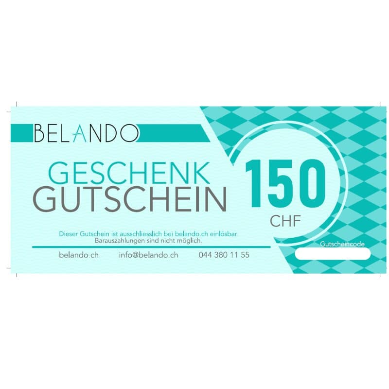 Geschenkgutschein Belando 150 CHF
