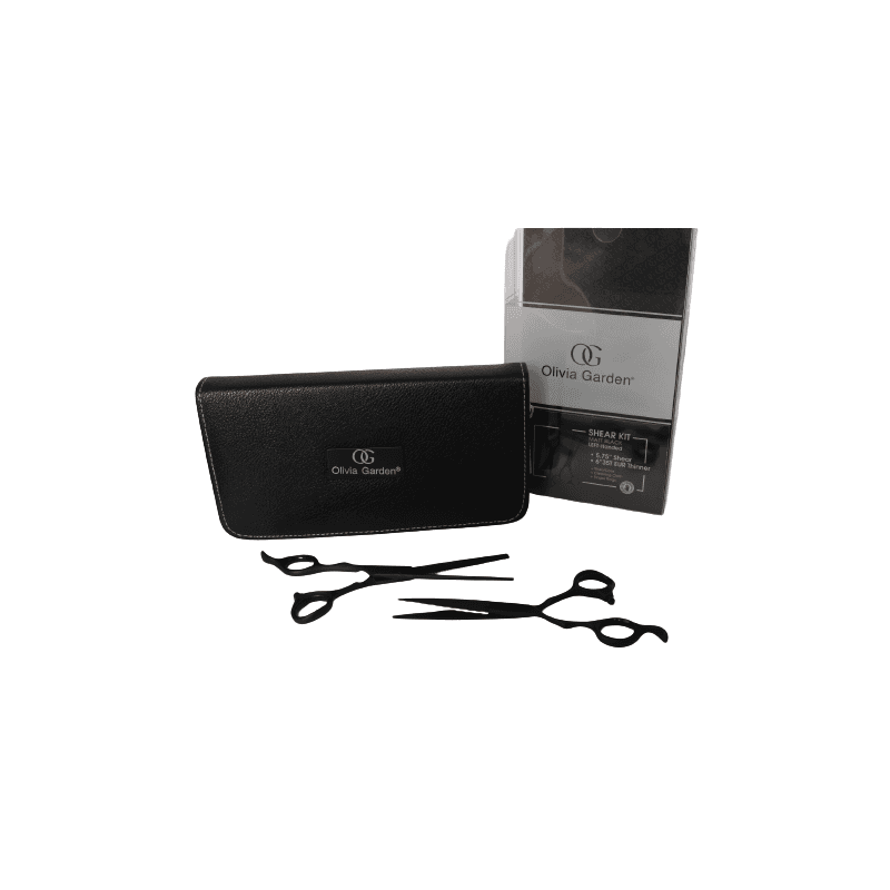 Olivia Garden SilkCut PRO Matt Black 2er Set HS 5,75''/MS 6,0'' EUR LH