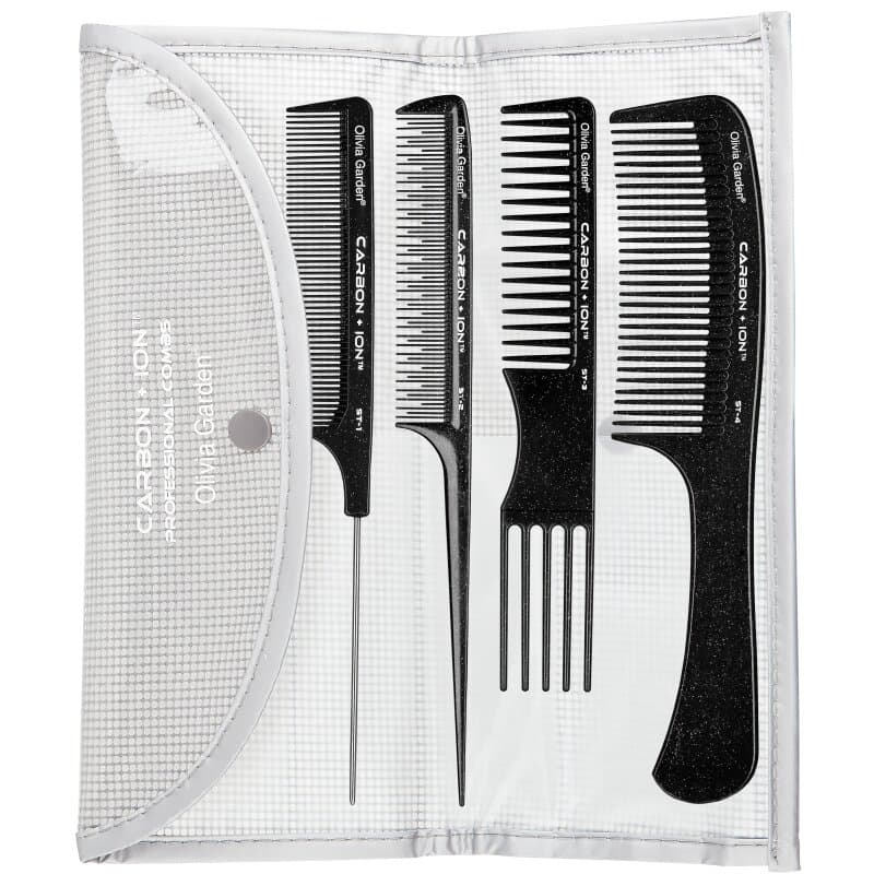Olivia Garden Carbon + Ion ST-Kämme 4er Set