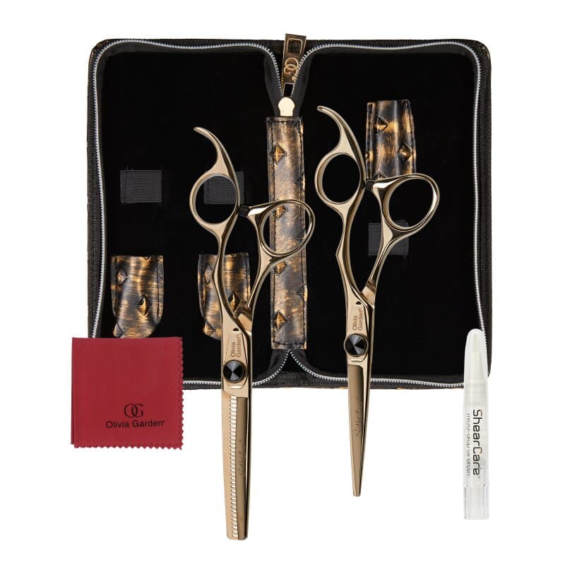 Olivia Garden SilkCut black/gold 2er Set HS 5,75'/MS EUR RH