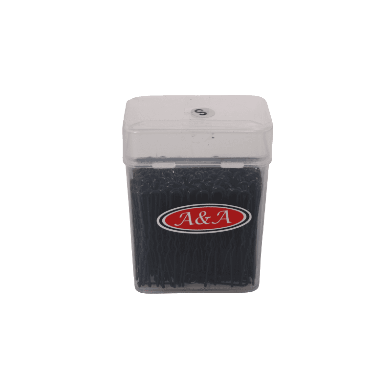 A&A Haarnadel 240er Box Gr. S 5 cm schwarz gewellt