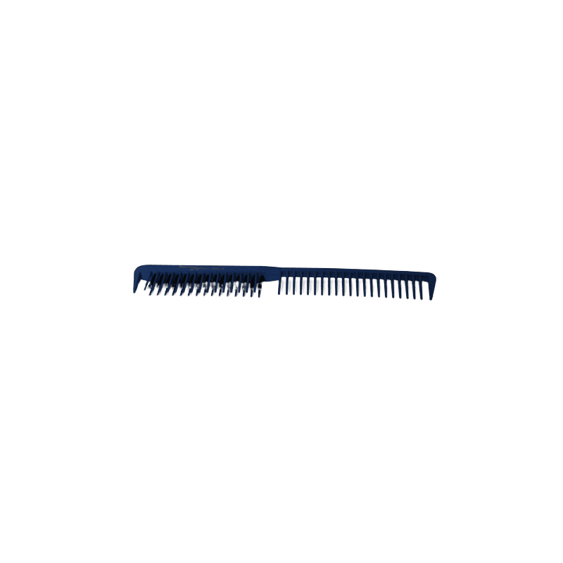 Hercules Sägemann Carbon C10 blau Toupierkamm mit Naturborsten 9"