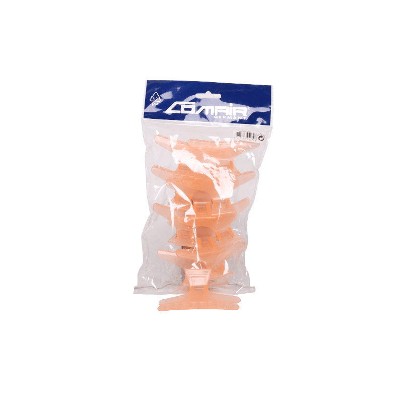 Abteilklammern 12er orange groß Plastik