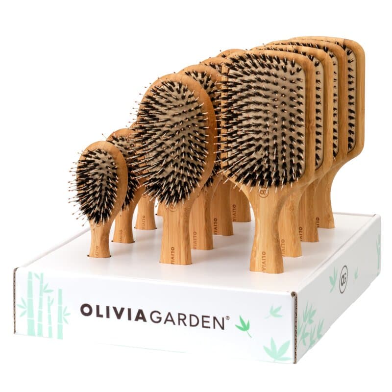 Olivia Garden Bamboo Touch Combo Entwirrungsbürsten, 12er Display