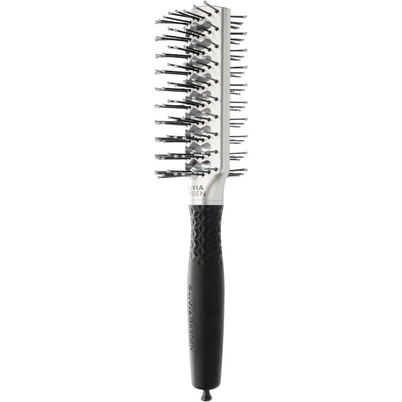 Olivia Garden Essential Style Double Tunnel Nylonborsten Silber