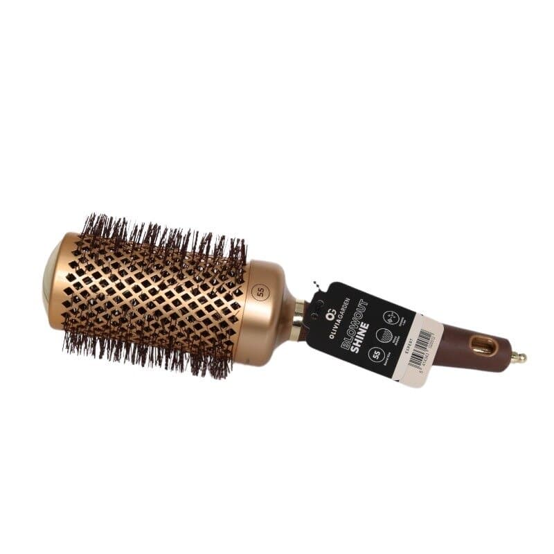 Olivia Garden Expert Blowout Shine Gewellte Borsten Gold&Braun 55 mm