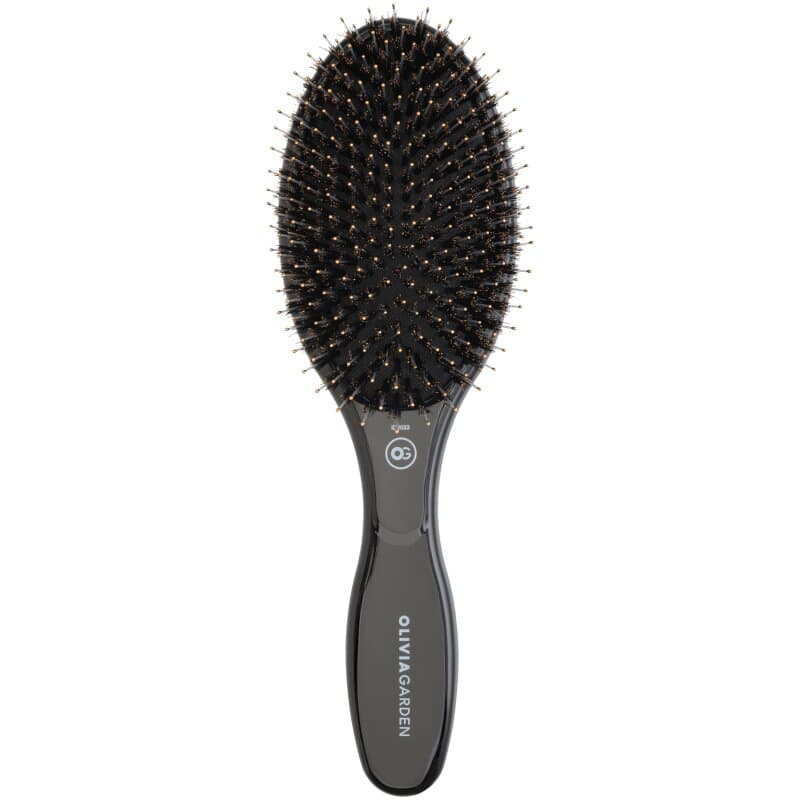Olivia Garden Expert Care Oval Wildschwein-/Nylonborsten Schwarz