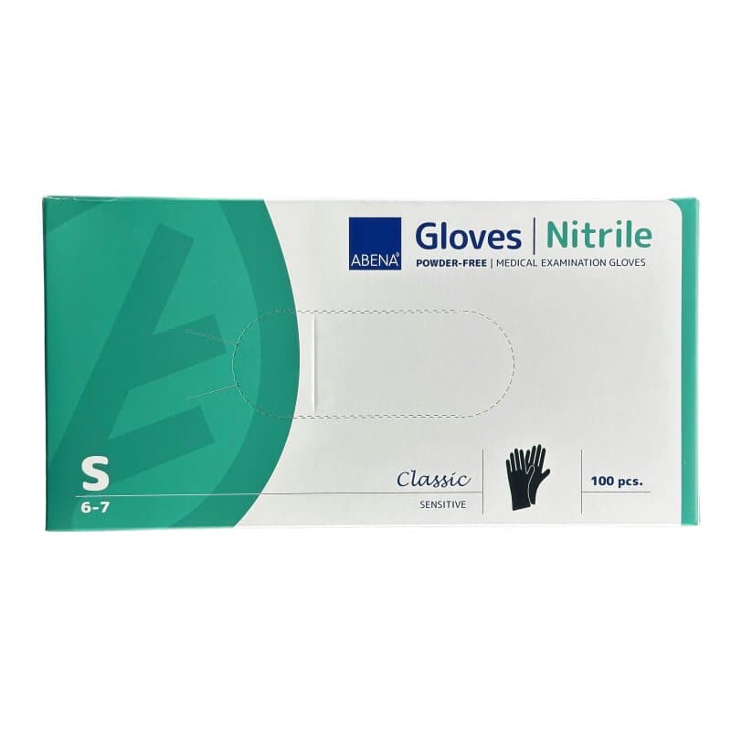 Abena Black Nitrilhandschuhe, Puderfrei schwarz S - 100 Stk.