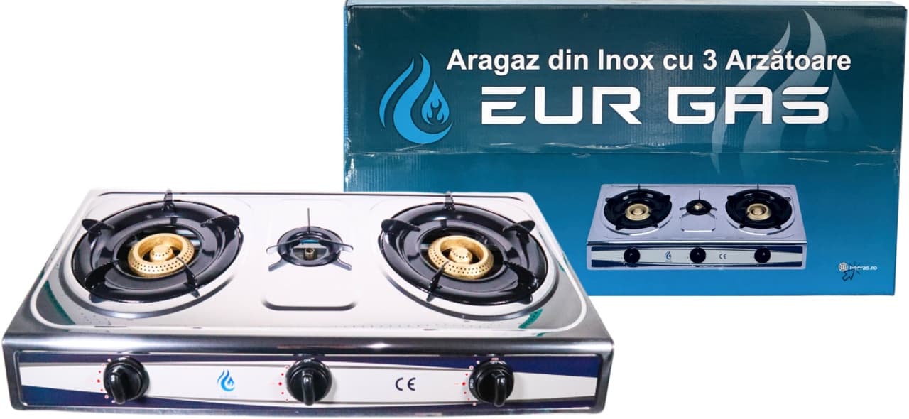 Aragaz Exterior EurGas Inox 3 Q 2.6 kW INGCO B4627