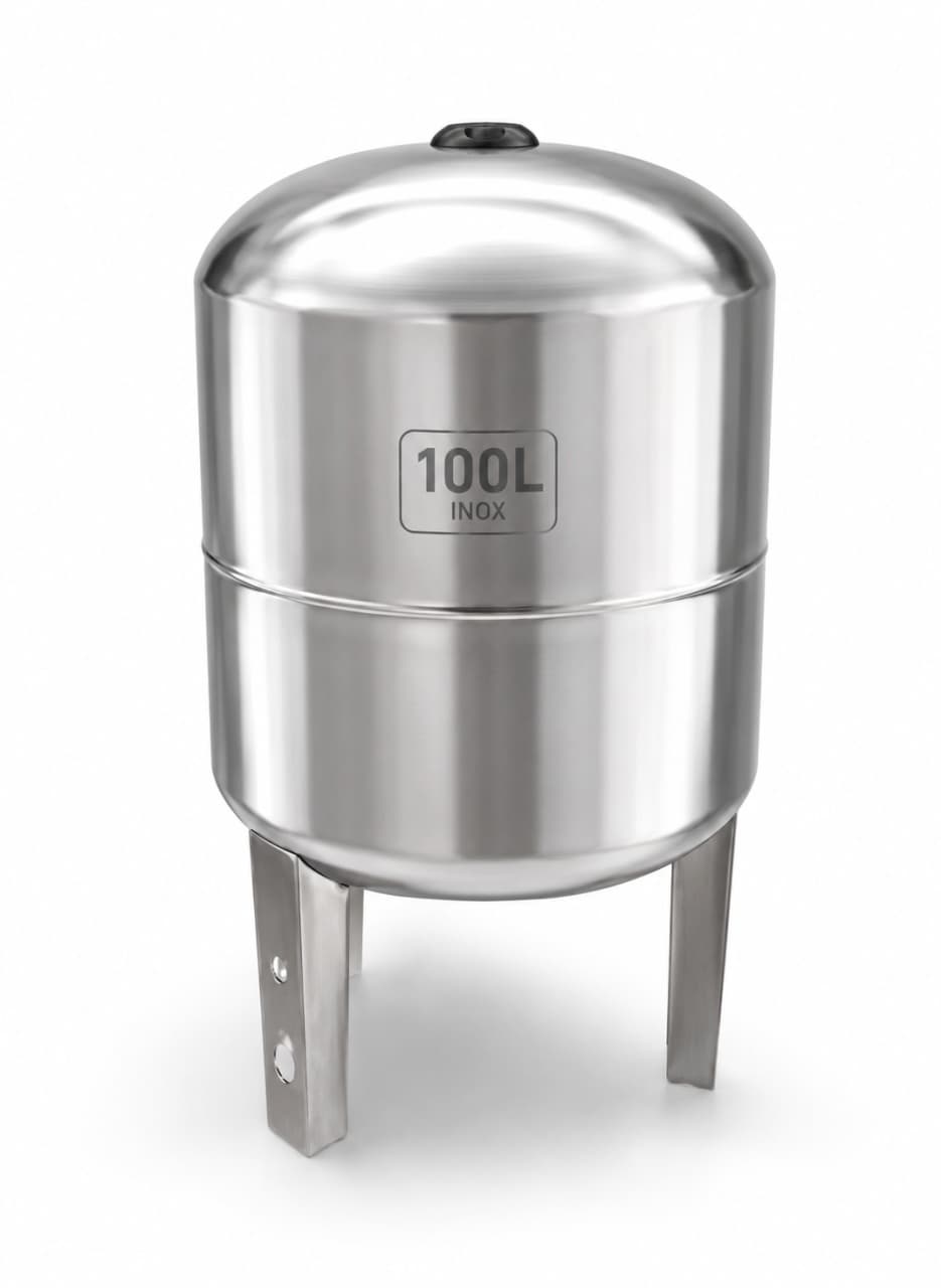 Butelie hidrofor inox 100L, vas expansiune cu membrana, presiune maxima 6 bar, rezervor hidrofor din inox Campion PROFESSIONAL CMP1649