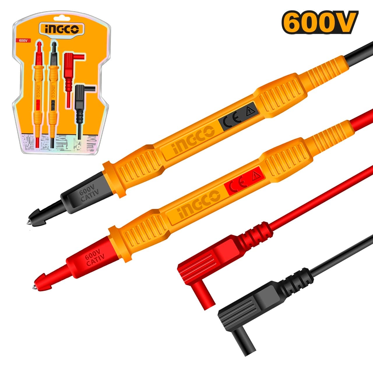 Set Cabluri Testare HTL31001 – CAT III 1000V, Lungime 100 cm, Sonde 150 mm, Compatibile Multimetre si Clampmetre Profesionale