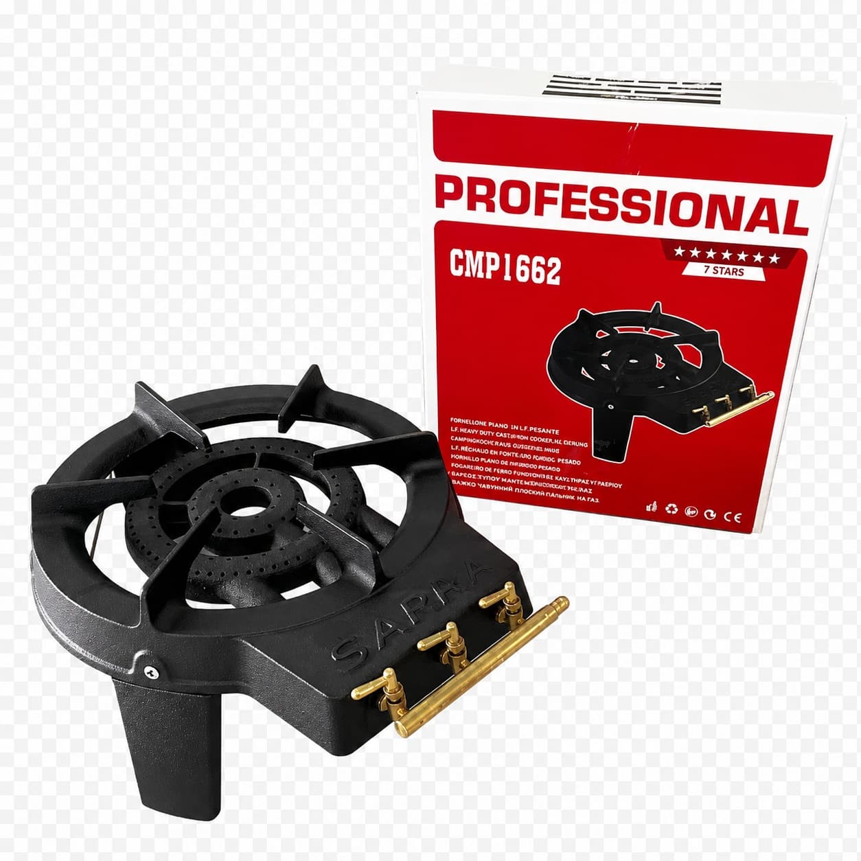 Arzator pirostie rotunda, 3 inele de flacara, Campion PROFESSIONAL