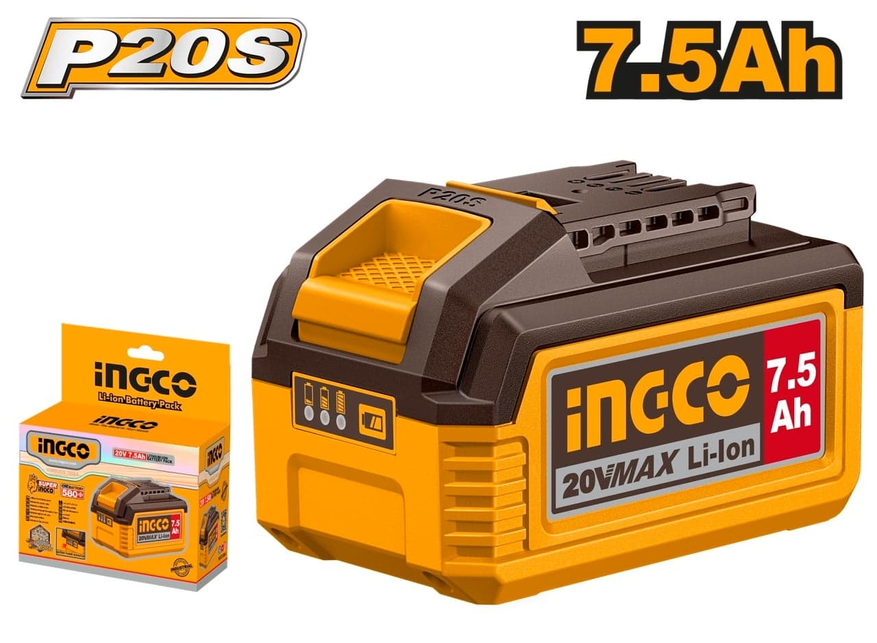 Baterie (Acumulator) 20V 7.5Ah seria P20S, Ingco FBLI2075