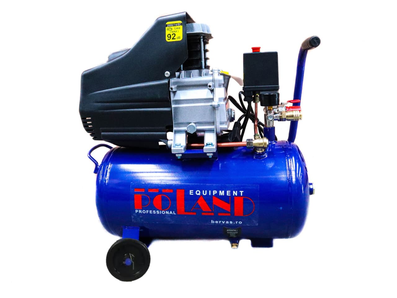 Compresor de Aer 50L, 2200W, 150L/min, 8bar/115psi, Poland PROFESSIONAL