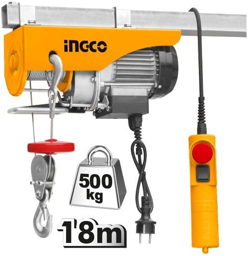 Troliu electropalan Electric 900W 18m, 500 kg, Ingco EH5001