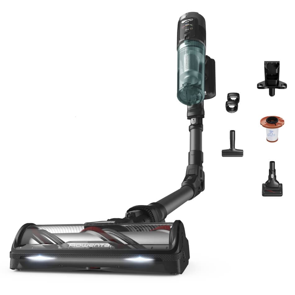 Aspirator vertical Rowenta X-Force Flex 12.60 NEO RH9L42WO 380W autonomie 60 min perie cu LED panou de control recipient praf 0.65L perie Animal