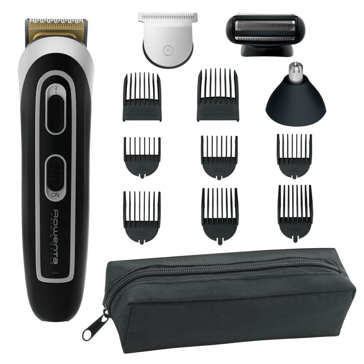Aparat de tuns multifunctional Rowenta Selectium 13 in 1 TN9140F4 6 piepteni ficsi 2 piepteni ajustabili trimmer nas & urechi tehnologie Wet & Dry