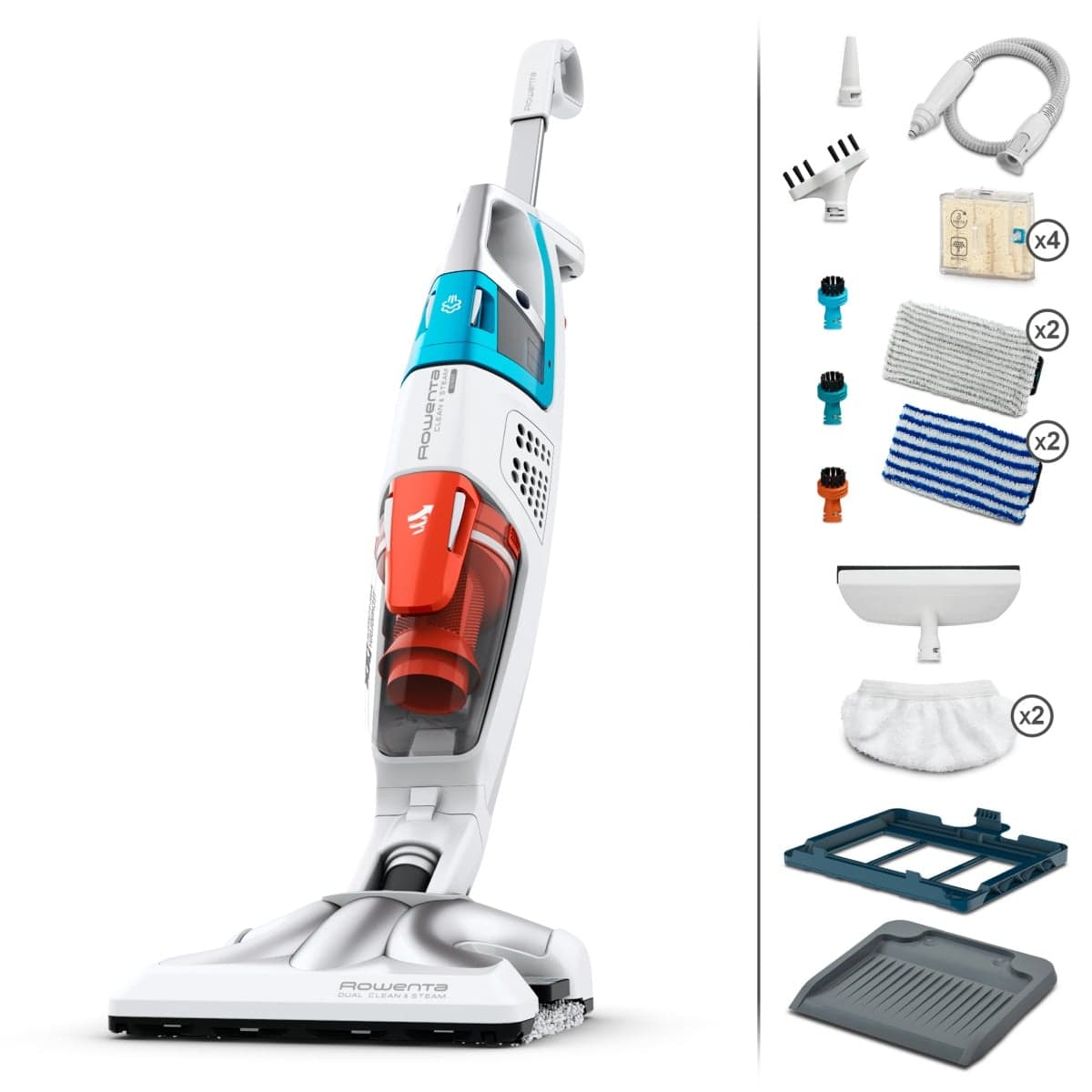 Aspirator cu abur Rowenta Clean & Steam Multi RY8544WH 1700 W autonomie abur 30 min reglaj abur eco/max accesoriu pentru ferestre recipient praf