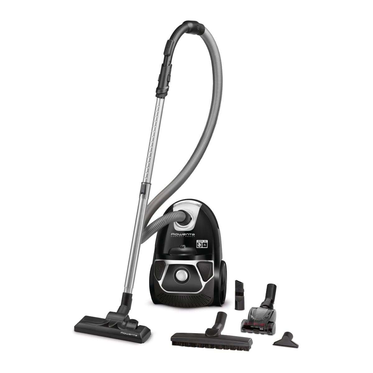 Aspirator cu sac Rowenta Compact Power Animal Care RO3985EA 900W tub telescopic Sac Hygiene+ negru