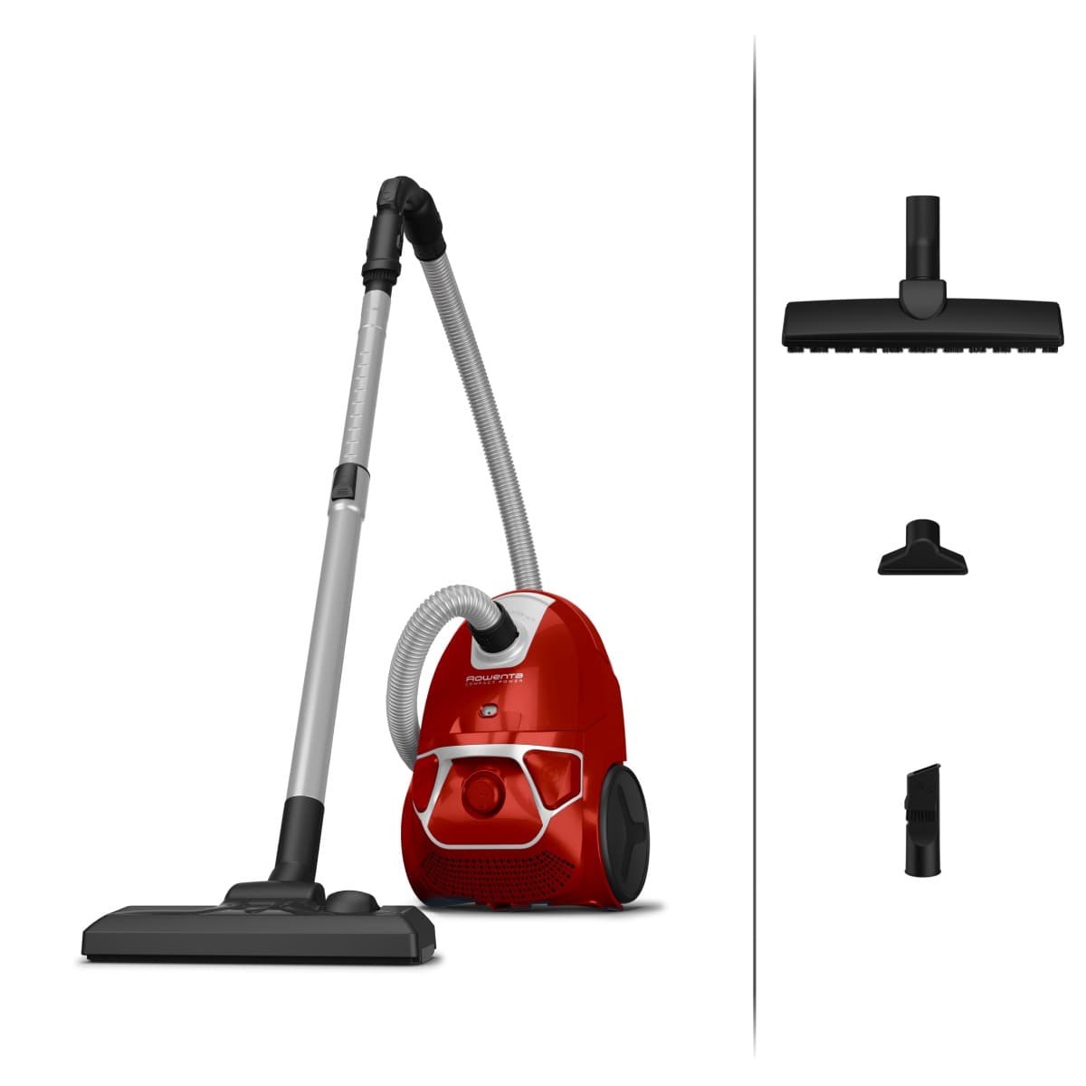 Aspirator cu sac Rowenta Compact Power parquet RO3953EA 900W Clasa A Tub telescopic din metal Sac Hygiene+ Rosu