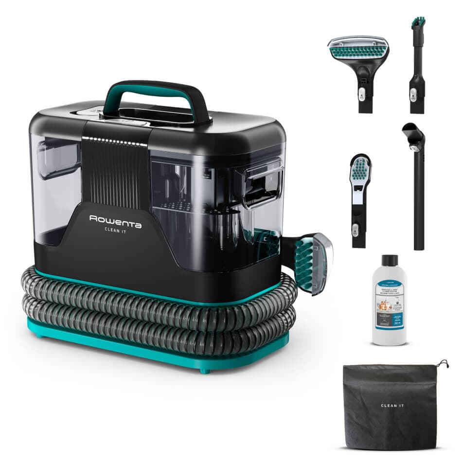 Aspirator tapiterie Rowenta Clean IT IN5020F0 750W rezervor apa & detergent 2.3L rezervor apa murdara 1.5L perii 8/15 cm accesoriu spatii inguste