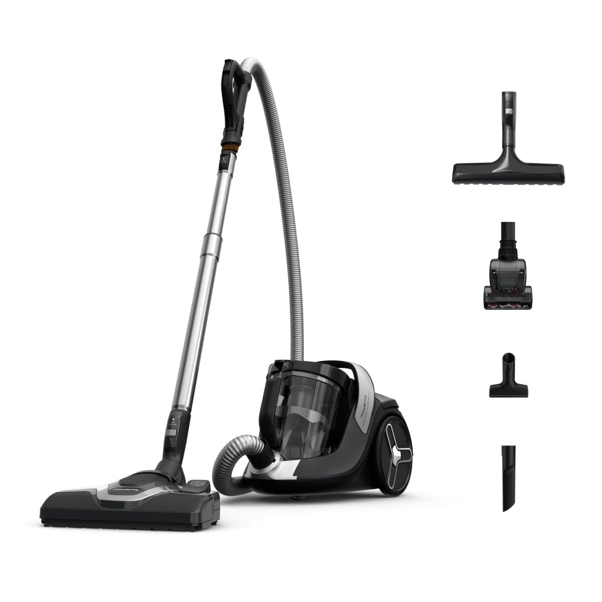 Aspirator fara sac ROWENTA Green Force Cyclonic Effitech®+ RO7C66EA 500 W recipient pentru praf 2.5 L design eco filtrare tip HEPA negru & verde