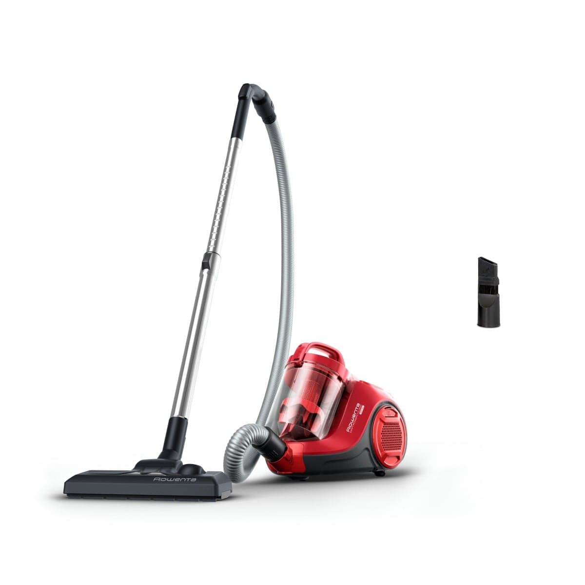 Aspirator fără sac Rowenta Swift Power Cyclonic RO2913EA 750W 3 niveluri de filtrare Tehnologie Effiwatts acoperire 7.5m motor Effitech roșu