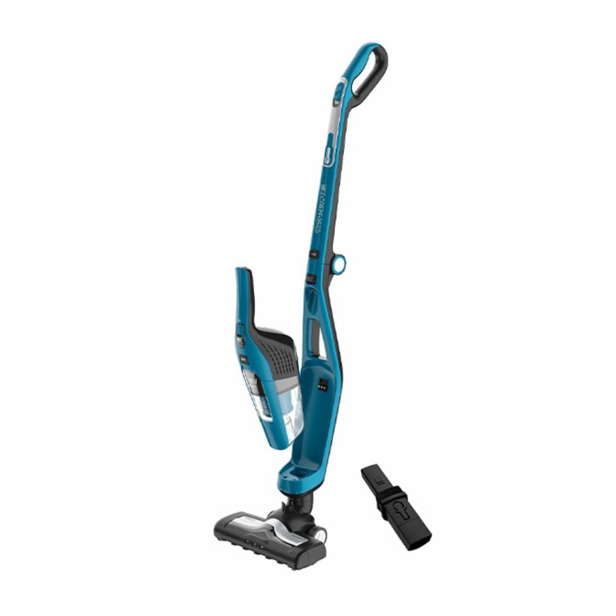 Aspirator vertical 2 în 1 Dual Force Cyclonic Rowenta RH6751WO 2 viteze autonomie max 75 min Recipient 0.6 L albastru/negru