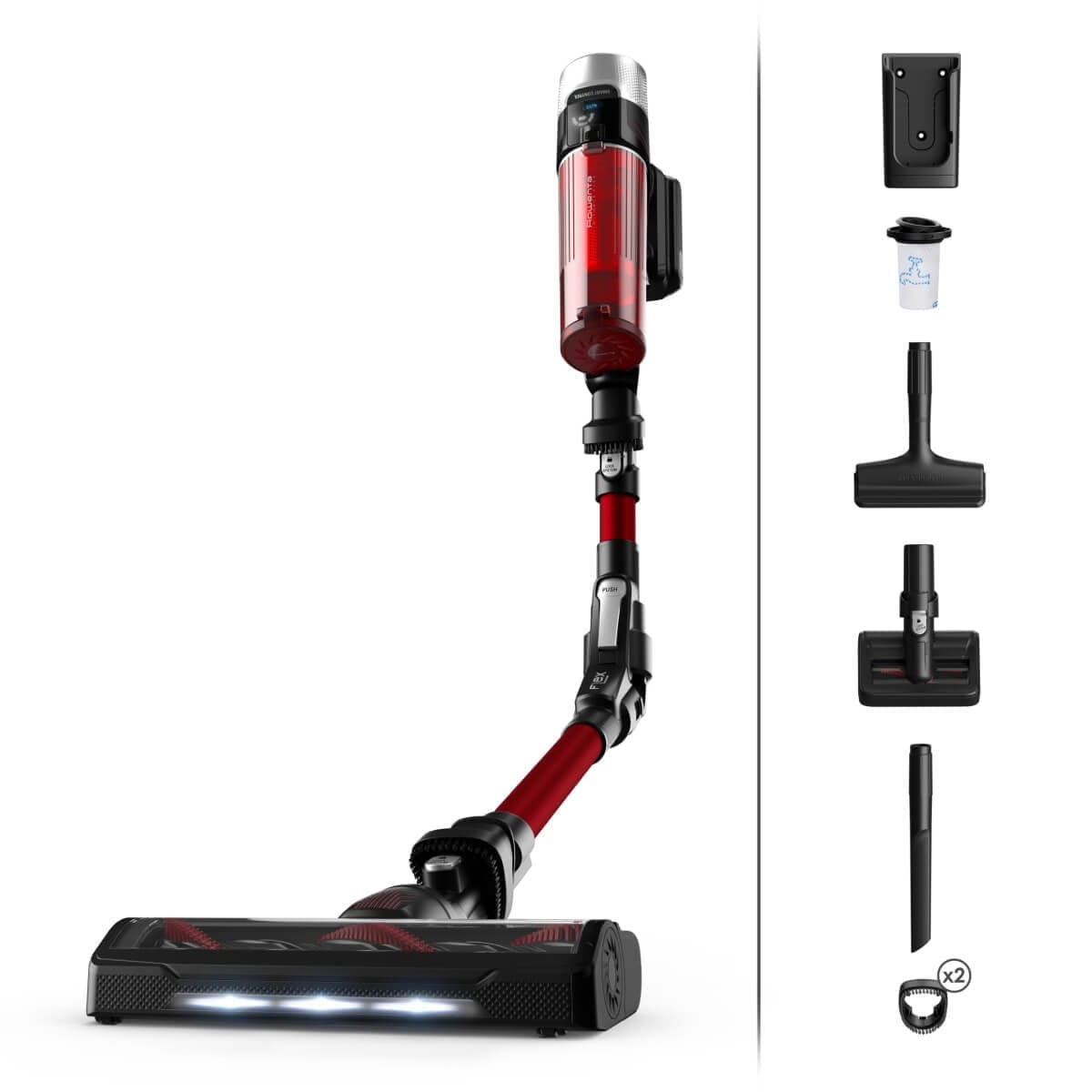 Aspirator vertical fara fir Rowenta X-Force Flex 9.60 Animal Care RH2079WO 250W putere de aspirare 100 air watts autonomie 45 min 3 trepte de pute