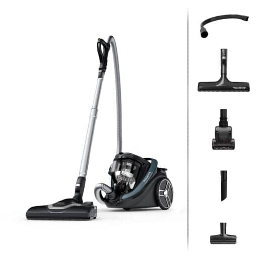 Aspirator fara sac Silence Force Cyclonic Effitech® RO7961EA 500 W recipient pentru praf 2.5 L 3 niveluri de filtrare negru & verde