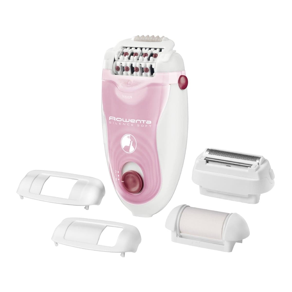 Epilator Rowenta Silence Soft EP5640D1 Functia Vision 4.8 W 24 pensete 2 trepte de viteza alb & roz