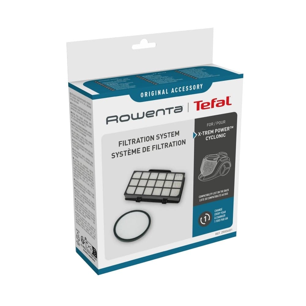 Kit 2 filtre Rowenta ZR006001 compatibile cu aspiratoarele Rowenta X-Trem Power Cyclonic si Green Force Cyclonic Max / Effitech seriile RO69xx RO72