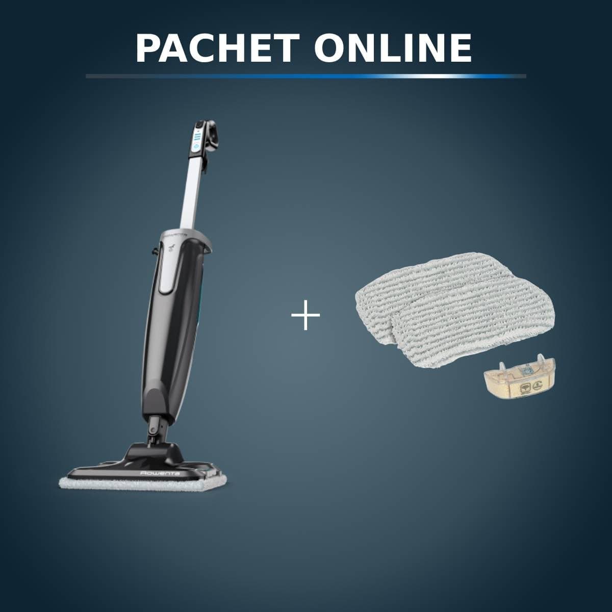 Pachet PROMO Mop cu abur Rowenta Steam Power RY6555WH & Kit de intretinere 2x Filtru anticalcar Rowenta ZR006501
