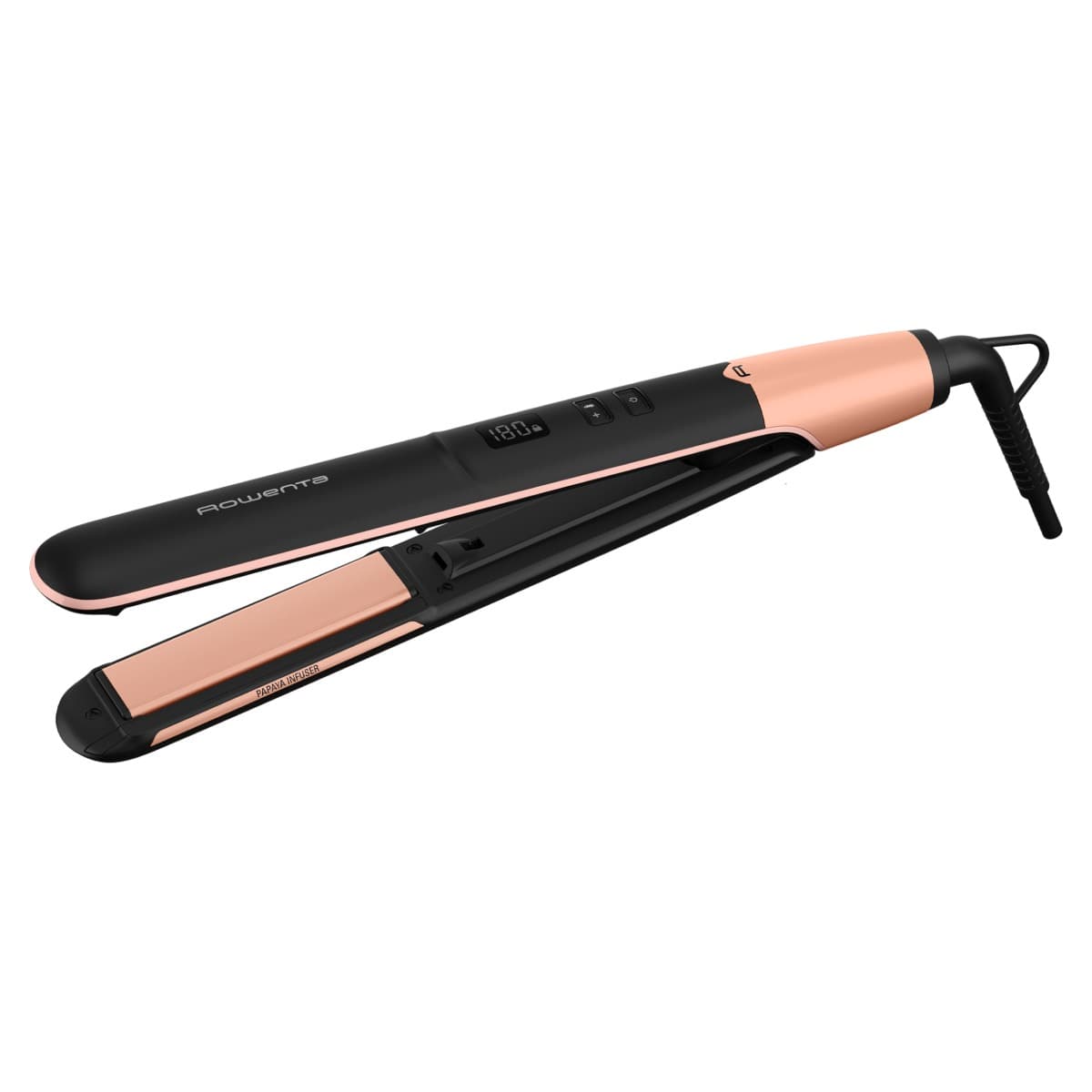 Placă de păr Rowenta Express Shine SF4620F0 210 grade înveliș ceramic 8 trepte de temperatură negru