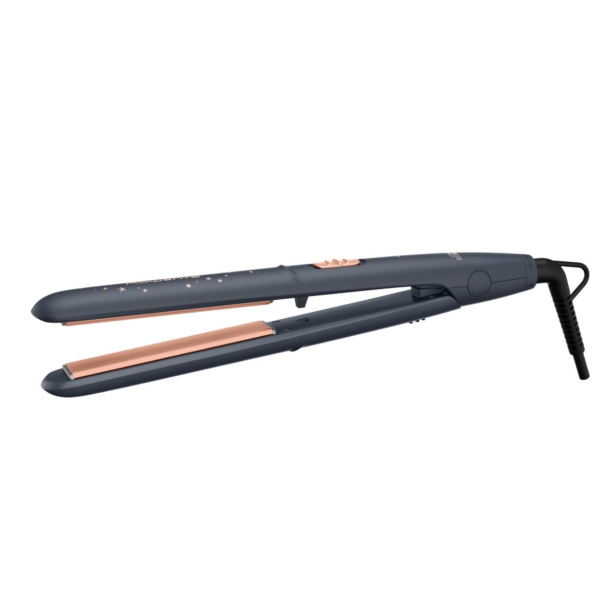 Placă de păr Rowenta Express Style Stellar SF1831F0 înveliș Ceramic Tourmaline afișaj LED gri & auriu