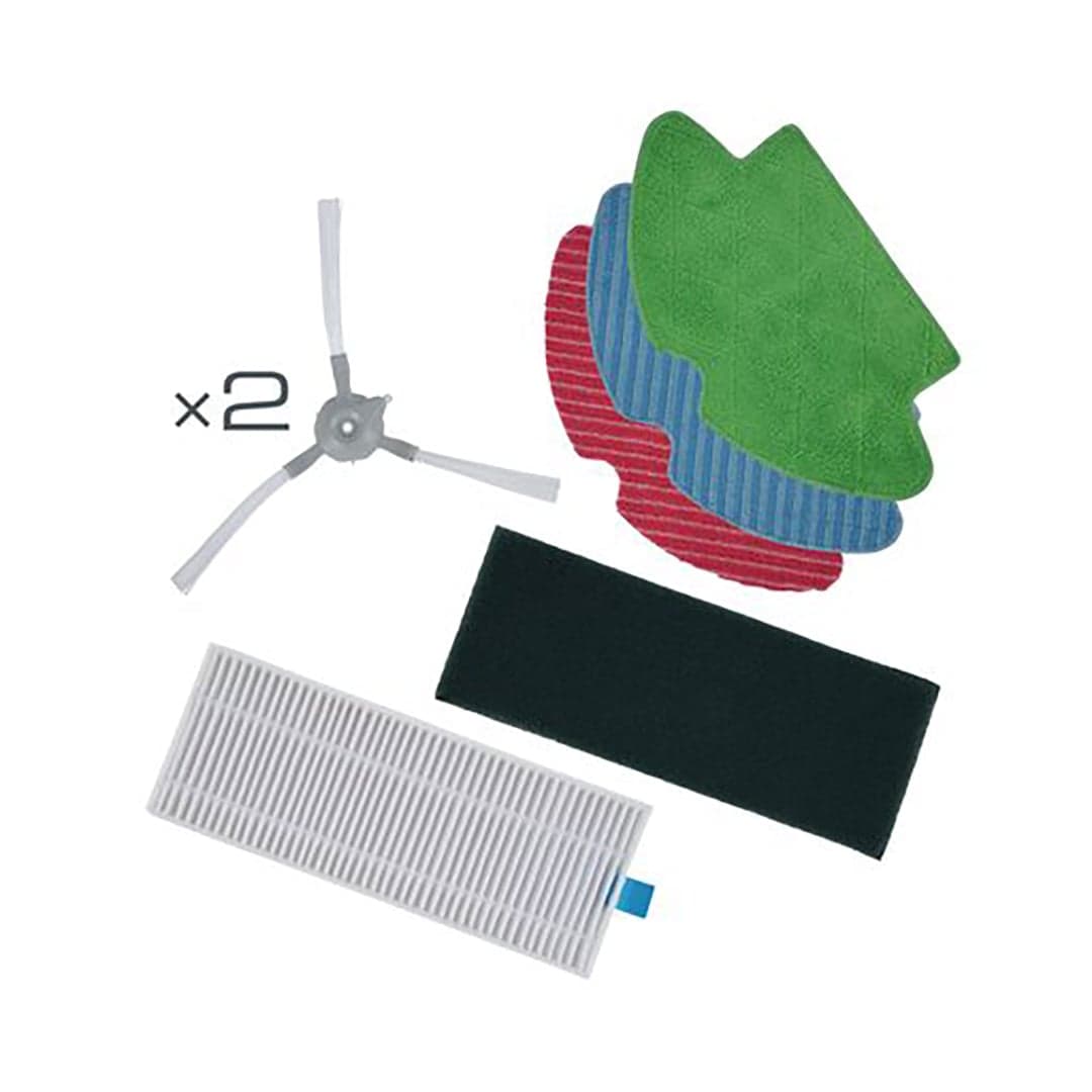 Kit complet de intretinere Rowenta ZR763000 cu 3 lavete specializate 2 periute laterale si filtru de inalta performanta compatibil cu aspiratoarele