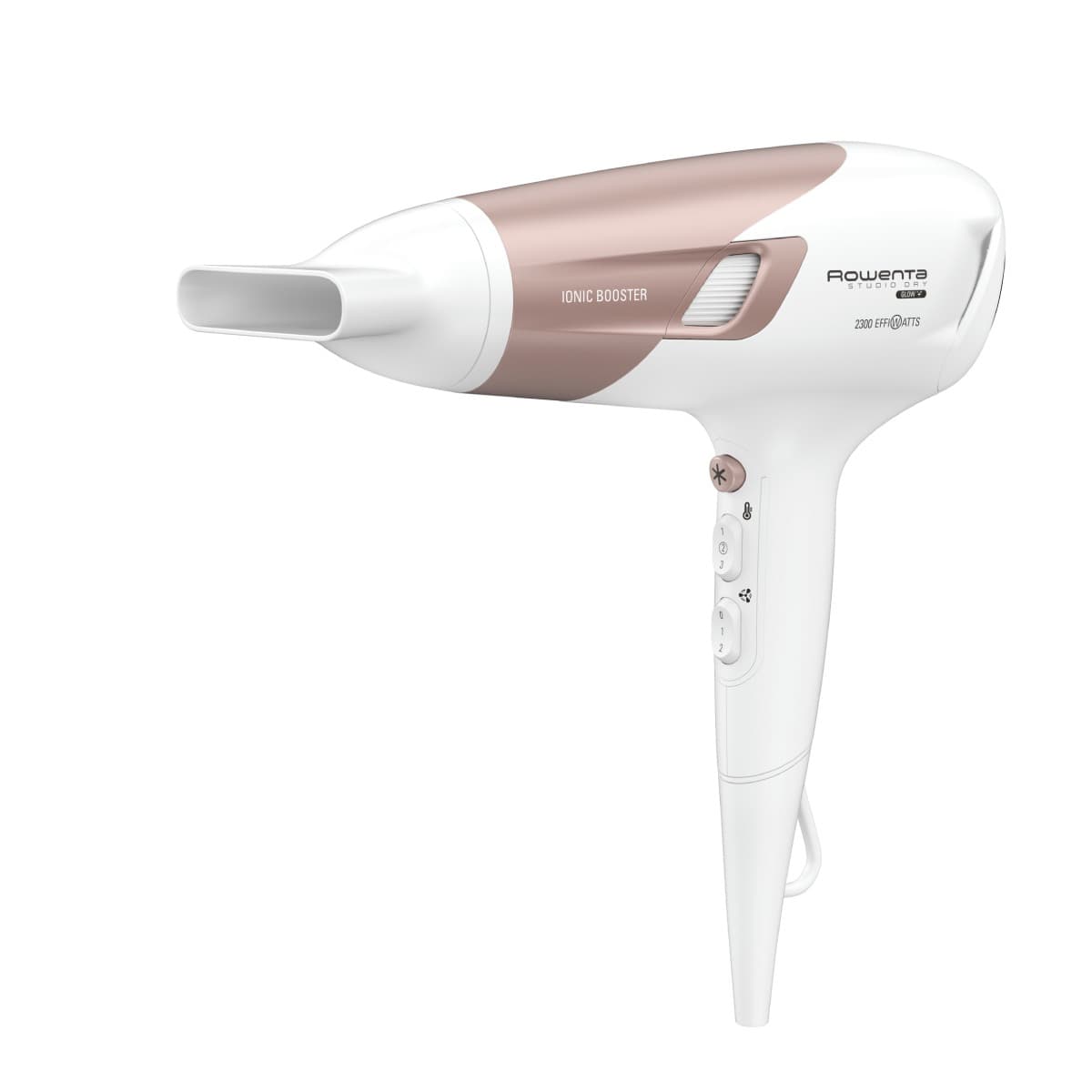 Uscator de par Rowenta Studio Dry Glow CV5830F0 2300W 2 trepte viteza 3 trepte temperatura tehnologie Thermo Control alb