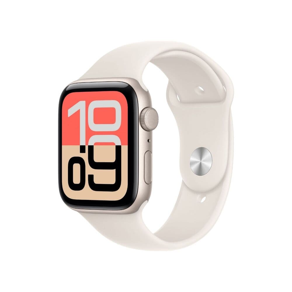 Apple Watch SE 3 GPS 44mm Starlight Aluminium Case with Starlight Sport Band M/L MEHJ4