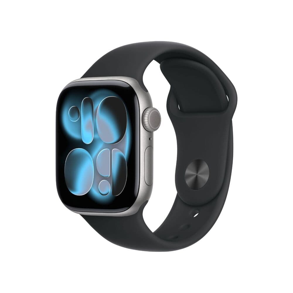 Apple Watch Series 11 GPS 42mm Space Grey Aluminium Case with Black Sport Band M/L MEQX4