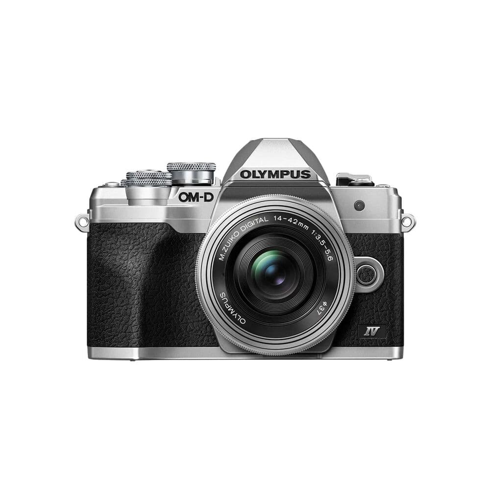 Olympus E-M10 Mark IV Mirrorless Camera with 14-42mm F3.5-5.6 EZ Lens - Silver