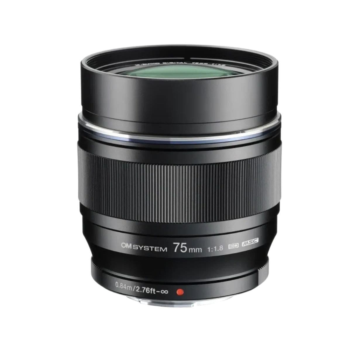 OM System M.ZUIKO DIGITAL ED 75mm F1.8 Lens - Black